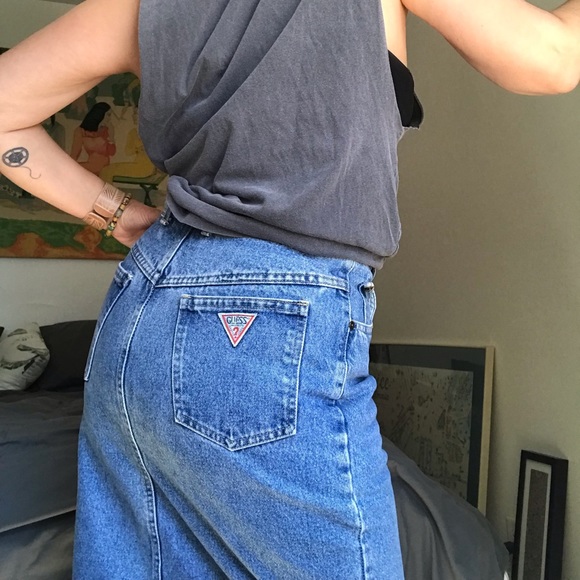 Denim Guess Skirt- Vintage - Picture 2 of 11